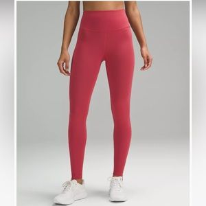 Lululemon Wunder Train High-Rise Tight 28”. Vintage Rose